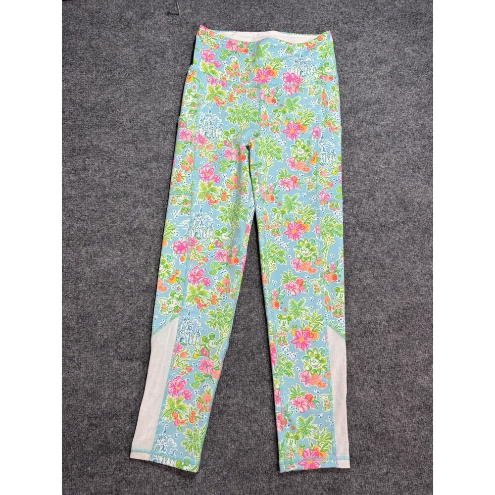 Lilly Pulitzer Disney Parks Leggings XS Blue Ibiza Mickey Minnie Activewear